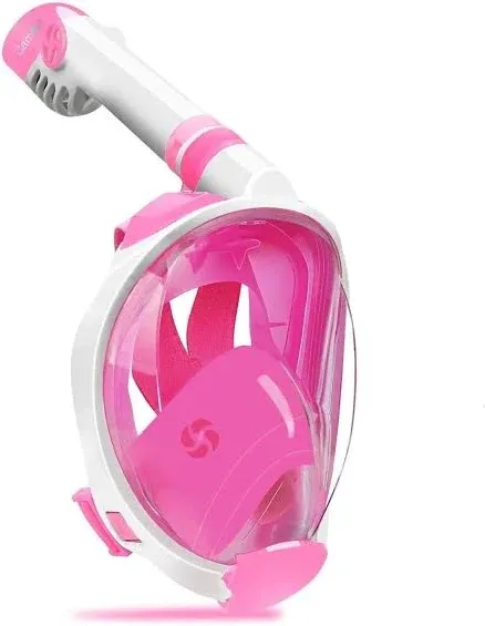 Full face Snorkeling Snorkel Mask Full 180 views Pink - Small / Medium