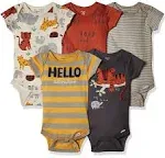 Gerber Baby Boys 5-Pack Short Sleeve Variety Onesies Bodysuits