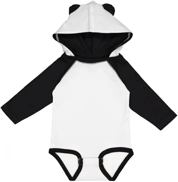 Rabbit Skins Infant Long Sleeve Fine Jersey Bodysuit with Ears