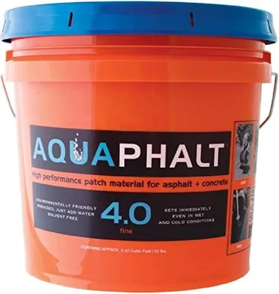 Aquaphalt 4.0 Black Water-Based Asphalt and Concrete Patch 3.5 gal