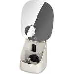 Joseph Joseph Viva Pedestal Mirror with Cosmetic Organiser - Shell