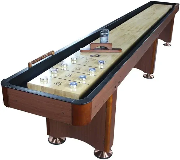 Playcraft Woodbridge Cherry 14' 2 Piece Construction Shuffleboard Table