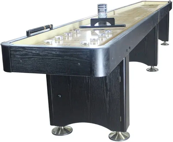 Playcraft Woodbridge Black 14' 2 Piece Construction Shuffleboard Table