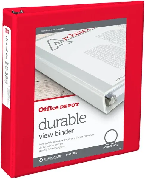 Office Depot Durable View 3-Ring Binder