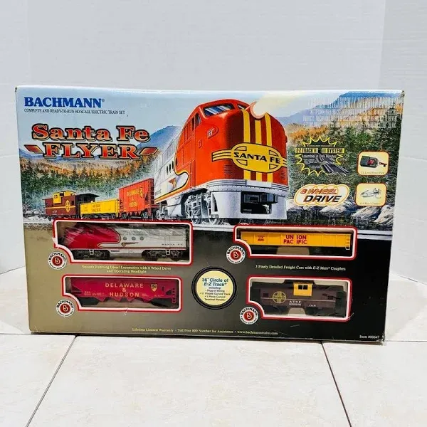 Bachmann Train Set The American HO Santa Fe Locomotive E-Z Track Unopened