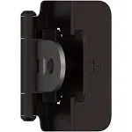 Amerock BP8704 1/2 inch Overlay Double Demountable Hinges - Oil Rubbed Bronze