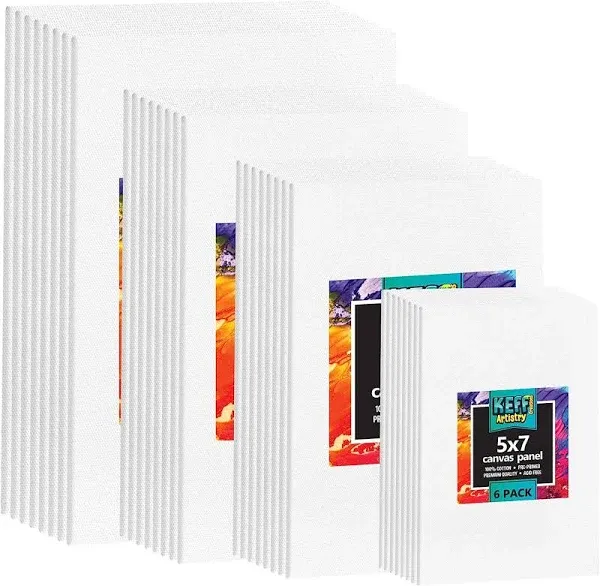 32 Pack Professional Canvas Boards for Painting