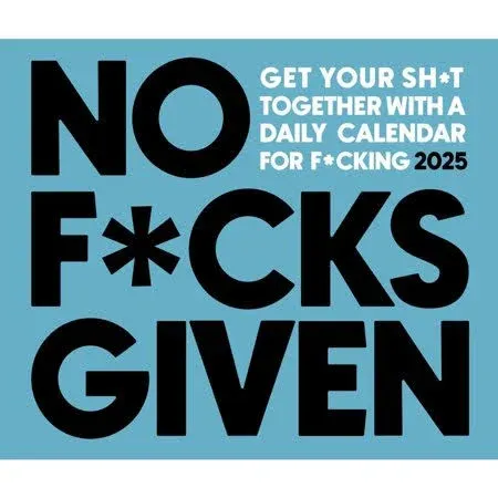 Just Calendars No F*cks Given 2025 Boxed Calendar