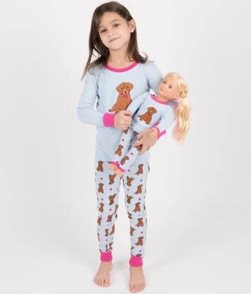 Leveret Matching Family Pajamas Puppy Print