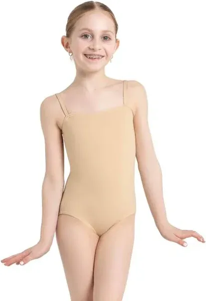 Capezio Girls Camisole Leotard, Nude, Large