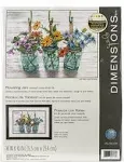 Dimensions 70-35378 FLOWERING MASON JARS Counted Cross Stitch Kit 14 x 10 NIP