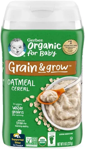 Gerber Baby Cereal Organic Oatmeal