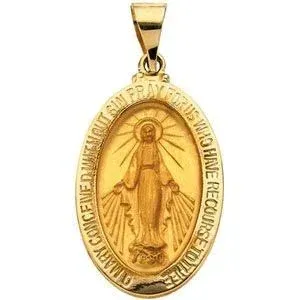 14K Yellow Gold Miraculous Medal