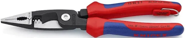 KNIPEX Electrical Installation Plier 8&#034; w/ Comfort Grips + Tether Attachment