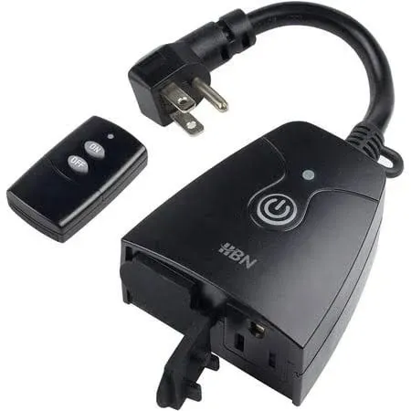 HBN Outdoor Indoor Wireless Remote Control Outlet