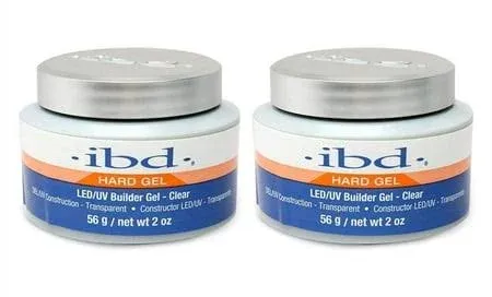 IBD Hard Gel LED/UV Builder Gel Clear 56 g / 2oz, 2 pcs