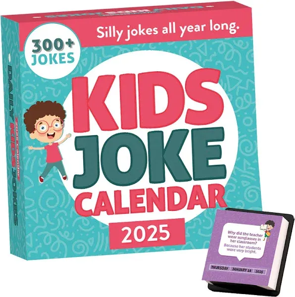 2025 Daily Kids Joke Calendar | Fun Lunchbox Notes for Kids, Tear off Pages with