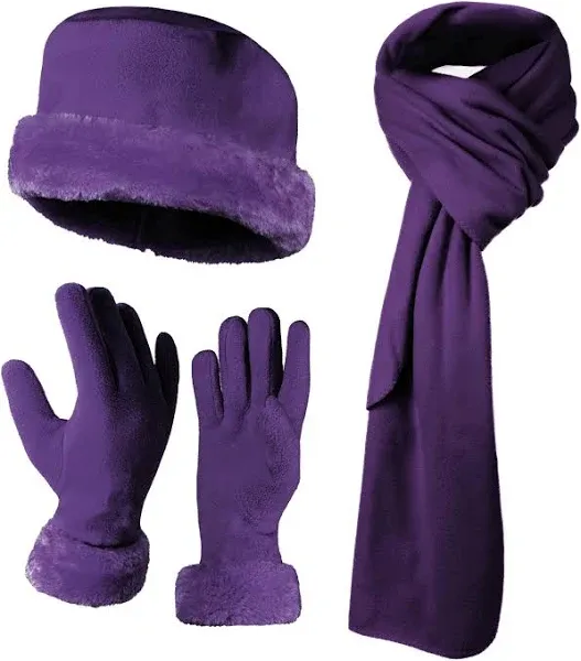 boxed-gifts Women's Warm Fleece Winter - Women's Hat and Glove Set + Hats Gloves Scarves for Women