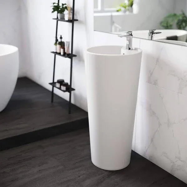 Swiss Madison Monaco Circular Basin Pedestal Sink