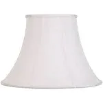 Imperial Shade White Large Bell Lamp Shade 9" Top x 18" Bottom x 13" Slant x 12.5" High (Spider) Replacement with Harp and Finial