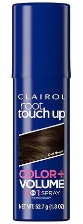 (2) Clairol Root Touch Up Color &amp; Volume 2 in 1 Hair Coloring Spray, Med Brown