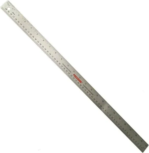 Metal Ruler 24 Inch Cork Back - Stainless Steel Metal Ruler with Cork Backing - 