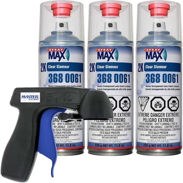 Spraymax 2K Clear Coat Aerosol Spray Cans 3 Pack