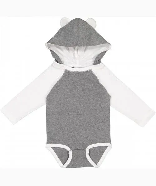 Rabbit Skins Infant Long Sleeve Fine Jersey Bodysuit with Ears