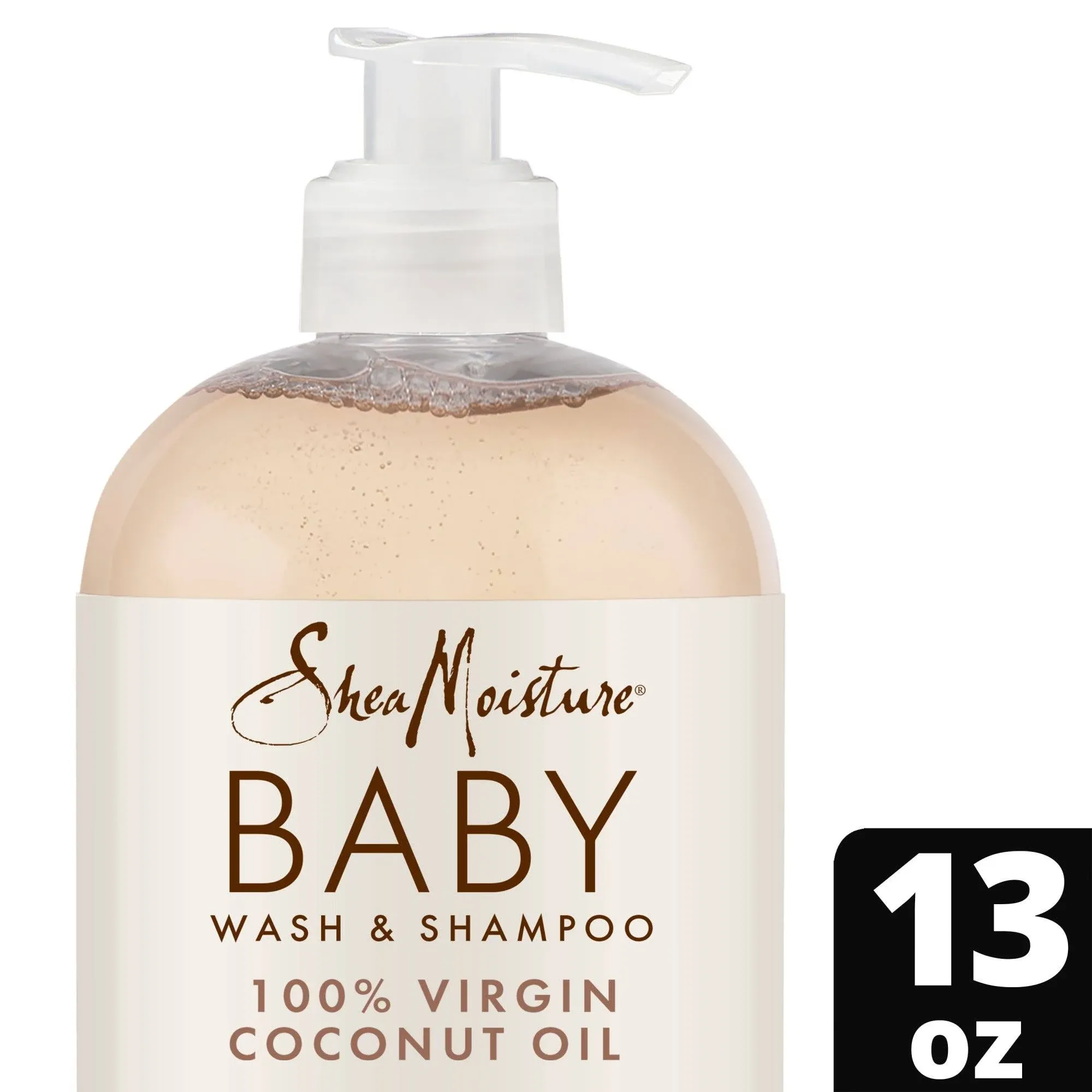 Shea Moisture 100% Virgin Coconut Oil Baby Wash & Shampoo, 13 uncji