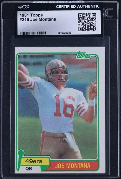 Joe Montana 1981 Topps Rookie