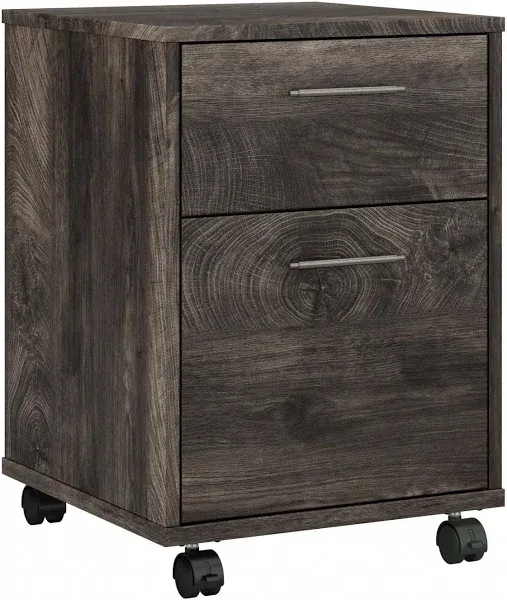 Bush Furniture Key West 2 Drawer Mobile Pedestal Washed Gray KWF116WG-03