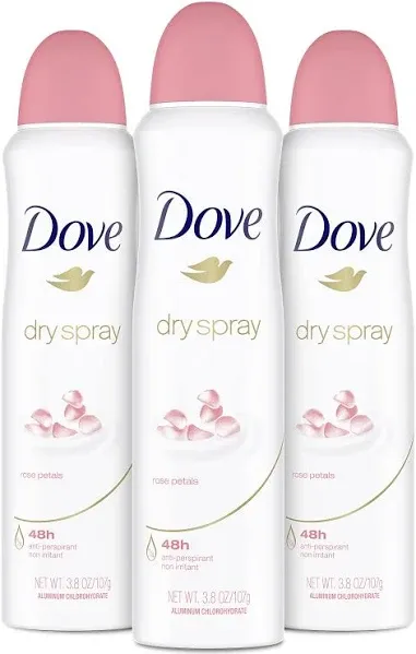 Alcohol-Free Rose Scent Deodorant Spray 3.8 Oz (Pack of 3) - Cruelty-Free