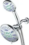 Elite 3-in-1 High-Pressure 48-mode 7&#034; Shower Head Combo with Microban Anti-Cl...