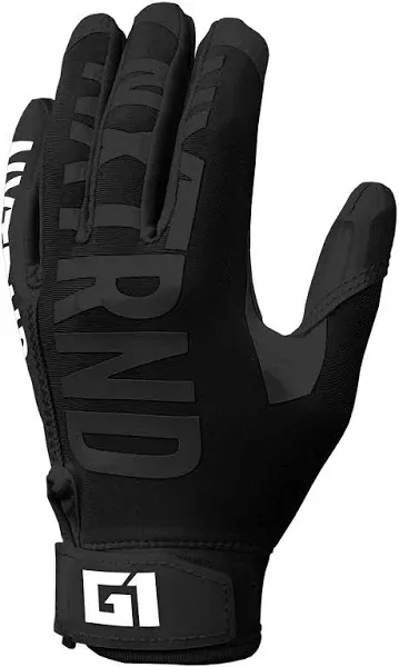 Nxtrnd G1 Men&#039;s Football Gloves, Adult Sticky Receiver Gloves (White, Medium)