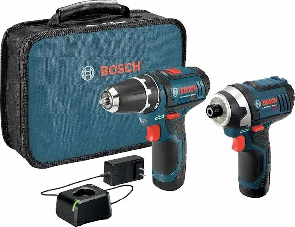 BOSCH CLPK22-120 12V Max Cordless 2-Tool Combo Kit with 3/8 In.