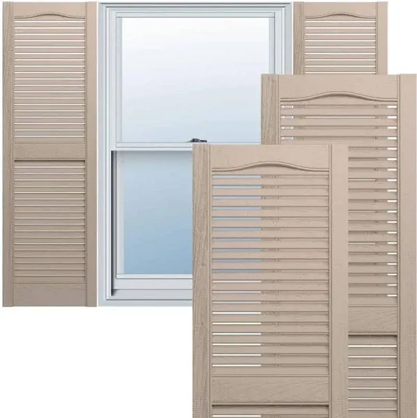 Builders Edge Louvered Vinyl Shutters