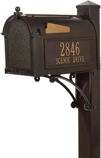 Whitehall Products Mailboxes W/Post French Bronze Streetside Aluminum Alloy