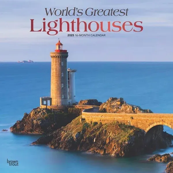 BrownTrout,  Lighthouses 2025 Wall Calendar