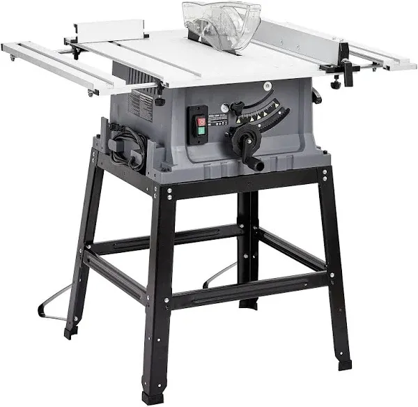 Table Saw 10 Inch 15A Multifunctional Saw With Stand & Push Stick