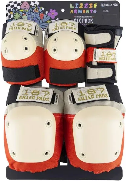 187 KILLER PADS Skateboarding Knee Pads Elbow Pads and Wrist Guards Six Pack ...