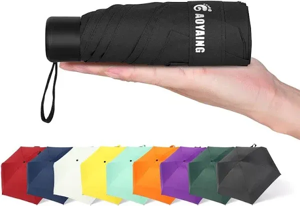 GAOYAING Small Mini Umbrella with Case by GAOYAINIG Light Compact Design Perfect for Travel Lightweight Portable Parasol Outdoor Sun&Rain Umbrell