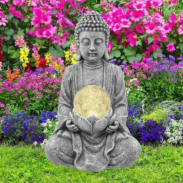 HSD Meditating Buddha Statue with Solar Light