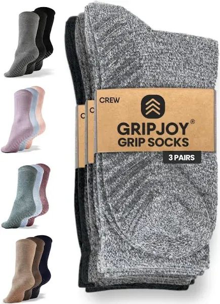 Gripjoy Women's Crew Socks with Grips