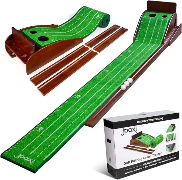 Golf Putting Mat with Auto Ball Return | Luxurious Velvet Surface | Indoor &amp; ...