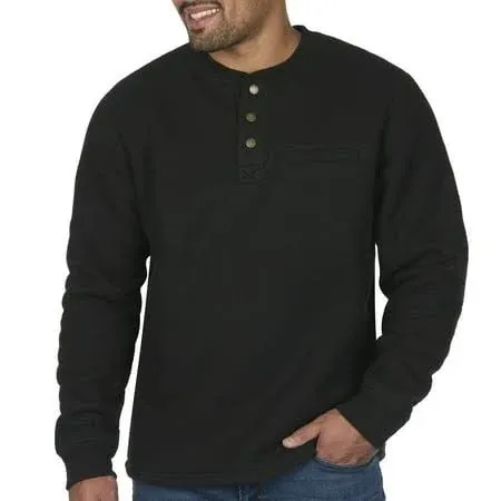 Coleman Long-Sleeve Sherpa Lined Waffle Henley Shirts for Men