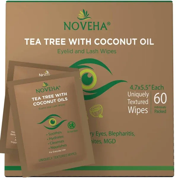 Tea Tree &amp; Coconut Oil Eyelid &amp; Lash Wipes | Demodex &amp; Blepharitis Treatment