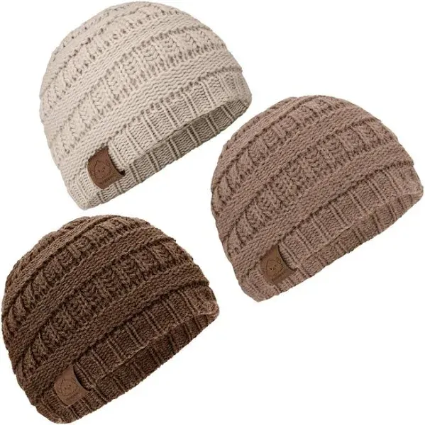 KeaBabies 3-Pack Warmzy Baby Beanies