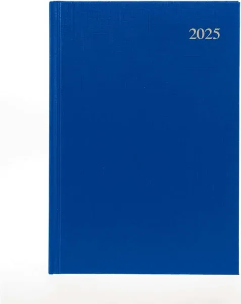 Collins Essential 2025 Business Diary - A4 Week to View Planner with Leathergrain Hardback Cover - Blue - ESSA43.60-25