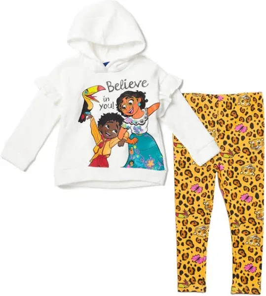 Disney Girls Encanto Mirabel Pullover Fleece Hoodie and Leggings Outfit Set