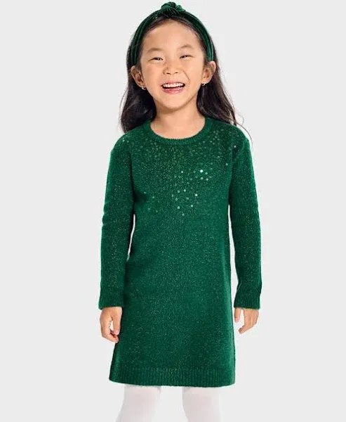 The Children's Place Baby Girls' and Toddler Long Sleeve Sweater Dress